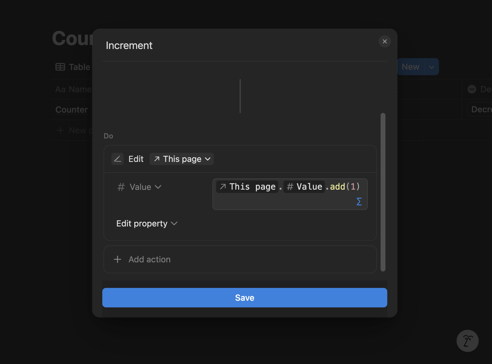 Increment button automation